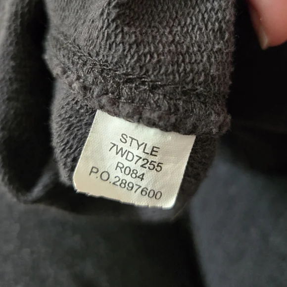 Lucky Brand Zip Up Hooded Sweatshirt Dark Gray Cherry Blossom XS - Picture 12 of 13